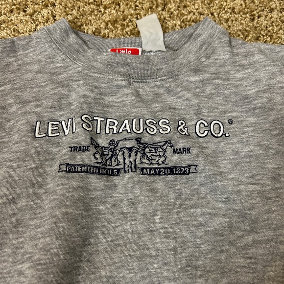 Vintage Little Levi's Gray Sweatshirt * small hole* 5T - Picture 5 of 6